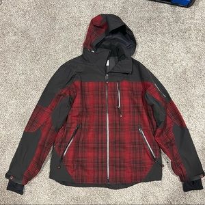 Plaid Woolrich Jacket with thumb hole sleeves